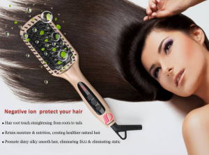 Ionic Ceramic Hair Straightening Brush with Mch Heater